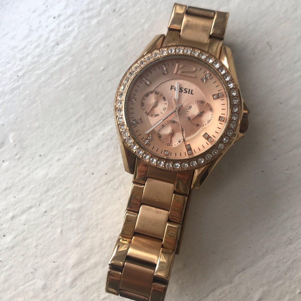 Rose Gold Fossil Watch